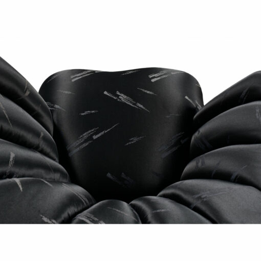 Heart shaped seat on fan back slipper chairs