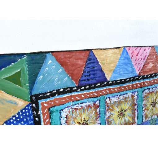 Quilted painted fabric art