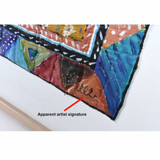 Quilted painting artist signature
