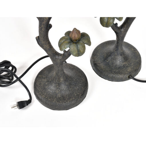 Outdoor table lamps made of resin that look like metal