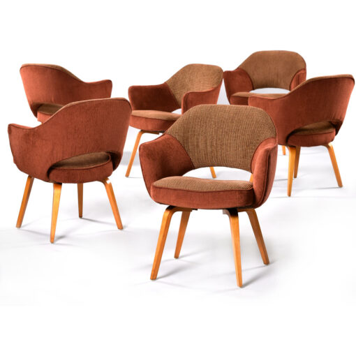 Group of six Saarinen for Knoll executive chairs