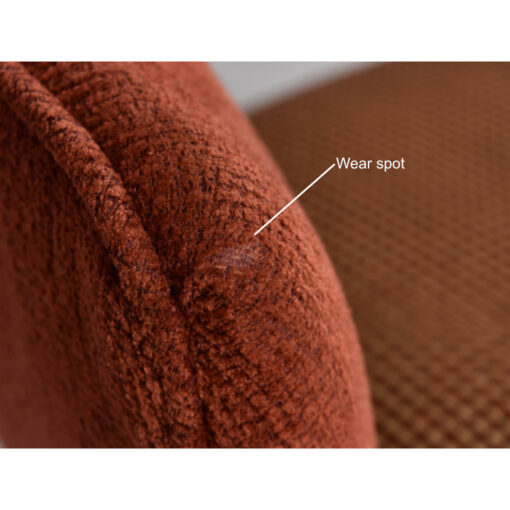 Wear spot on fabric