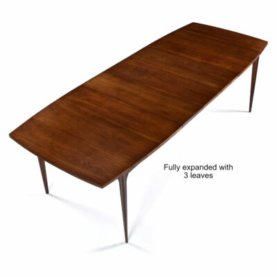 Refinished Broyhill Brasilia walnut dining table