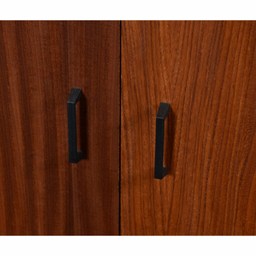 mid-century modern corner media cabinet handles