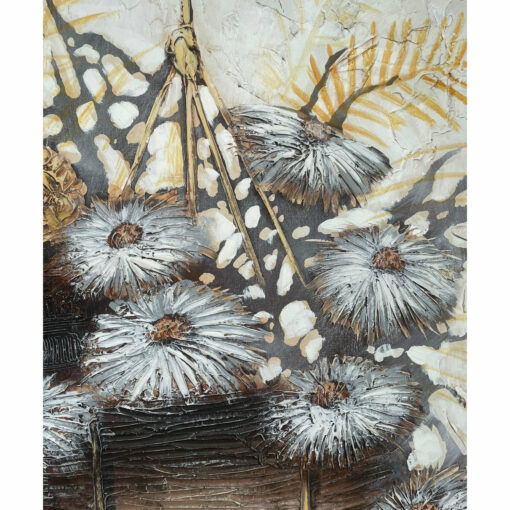 impasto flowers painting Mid-Century Modern by Ferrante