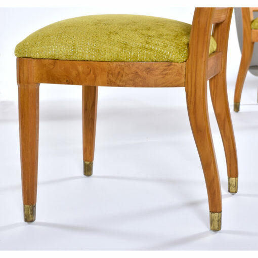 Burl wood accent on Henredon dining chairs