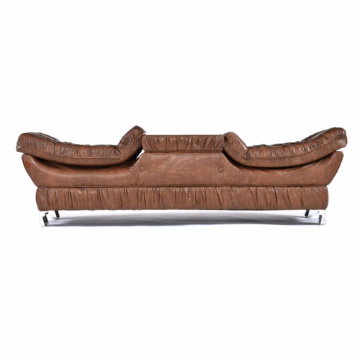 Mid-Century Modern tufted bench with end table top