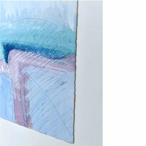 Rippled paper edge of oil pastel drawing