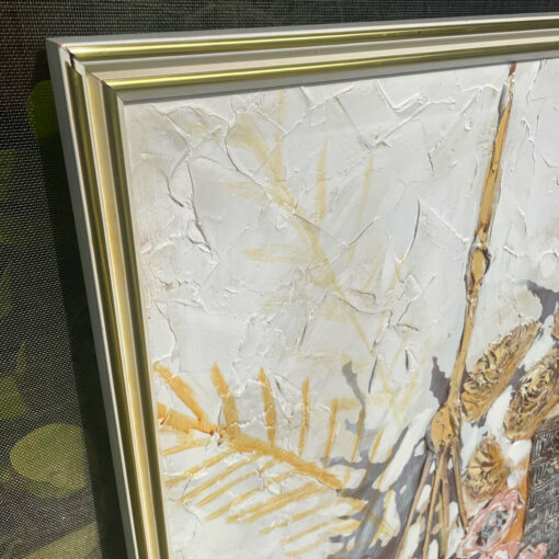 Textured background in Ferrante painting