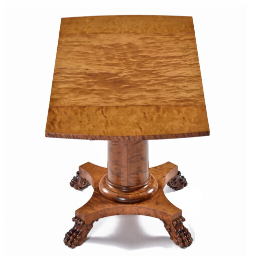 Karl Johan burl drop leaf table