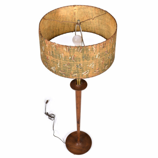 Danish floor lamp with fiberglass shade