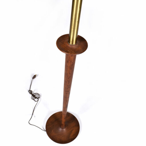 Danish walnut pole floor lamp