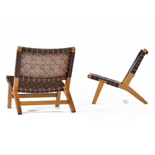 leather woven De La Espada chairs