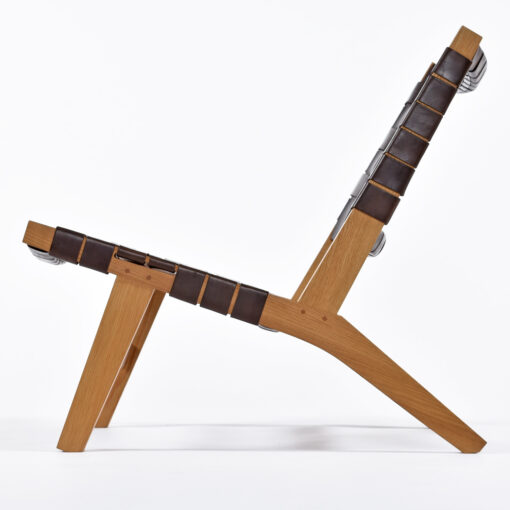 De La Espada leather strap lounge chair