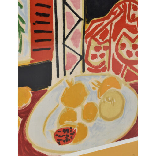 Pomegranates detail on Henri Matisse still life vintage 1948 print