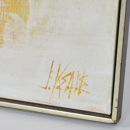 J. Keane artist signature on Mid-Century Modern painting