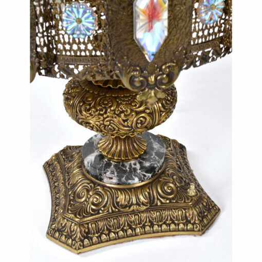 Marble and filigree base on Loevsky & Loevsky lamp