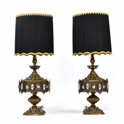 L & L WMC vintage metal stamped lamps