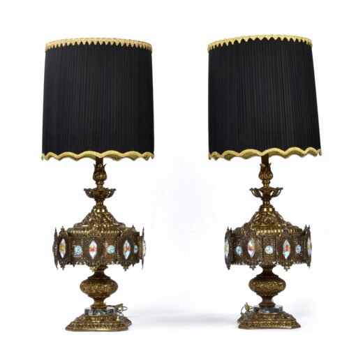 L & L WMC vintage metal stamped lamps