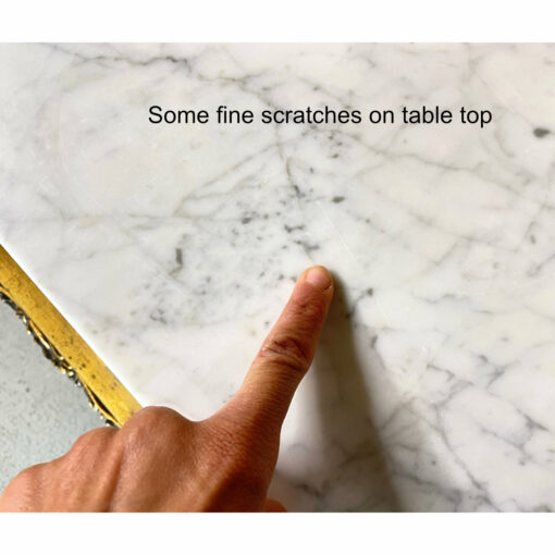 Fine scratches on marble