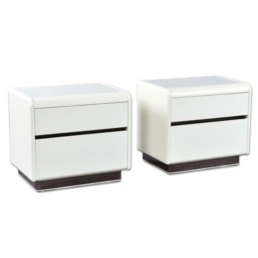 Pair Nineteen-Laties white Lane Acclaim nightstands