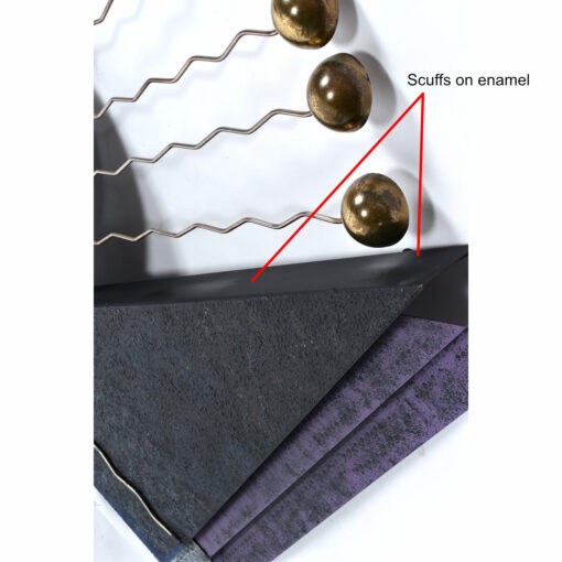 Scuff marks on Curtis Jere wall sculpture