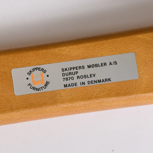 Skipper Mobler chair label
