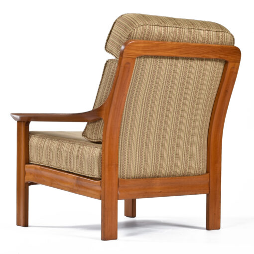 Back view solid teak Canada made Danish Modern armchair