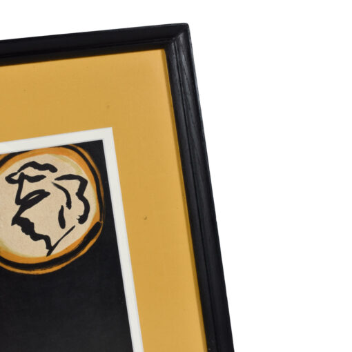 vintage black wood picture frame