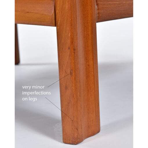 Blemishes on teak wood leg