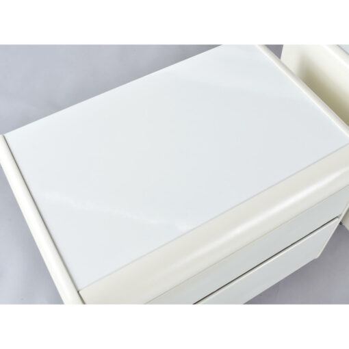 White laminate tops on Lane nightstands