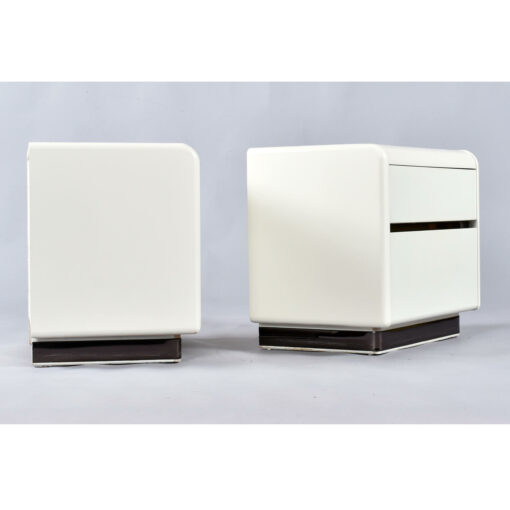Beautifully restored white Post Modern Lane nightstands