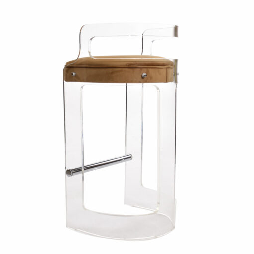 Vintage 1970s clear acrylic bar stools