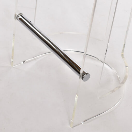 Chrome bottom spanner Lucite bar stool