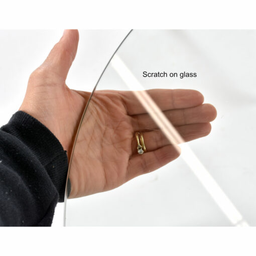Scratches on glass