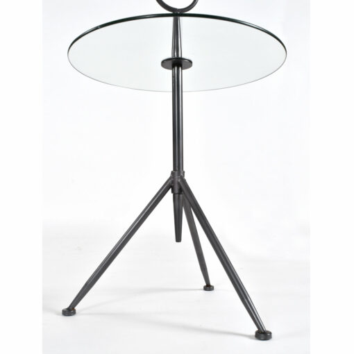 Three legged modern metal side table