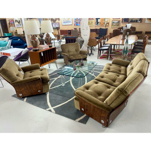 G-Plan Mid-Century Modern Rosewood Sofa and lounge chairs