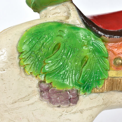 Hand painted grapes on side of C.W. Parker carousel horse