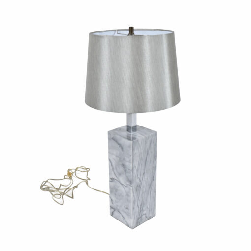 Gray marble table lamp