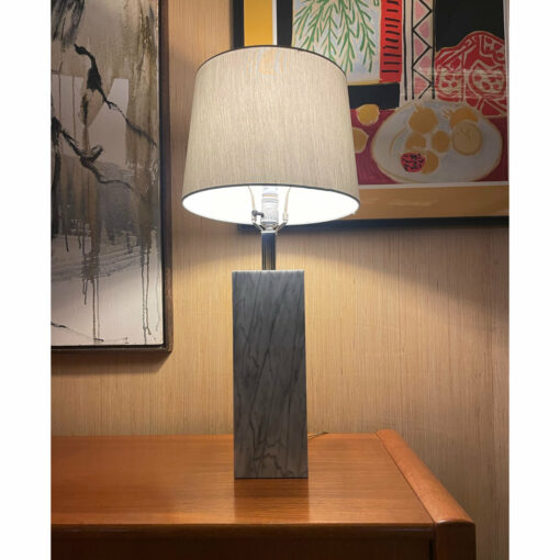 Nessen style modern gray table lamp