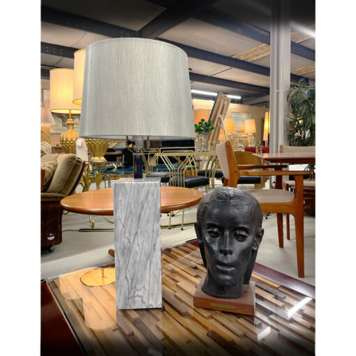 Nessen style modern gray table lamp