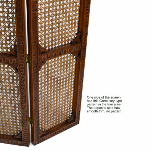 Decorative corbels in the corners of vintage screen panels