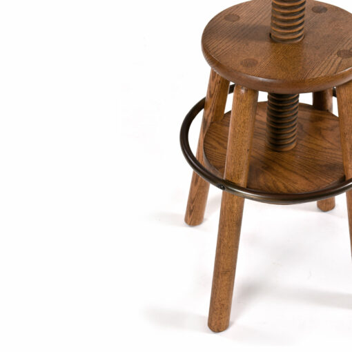 Solid oak vintage bar stool