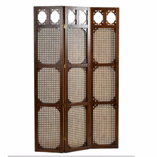 Three panel vintage 1970s folding screen