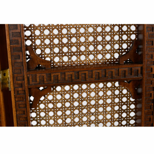 Greek key type pattern on the trim of vintage 1970s room divider folding screen