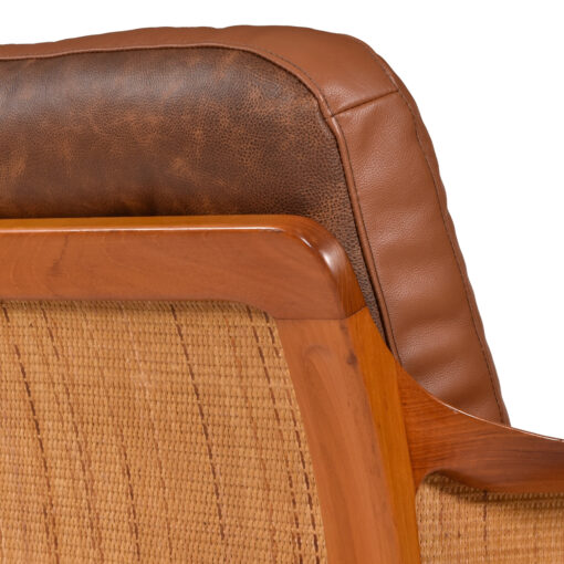 Reversible leather armchair