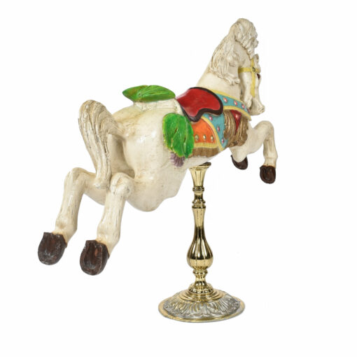 C.W. Carousel horse mounted to pedestal base