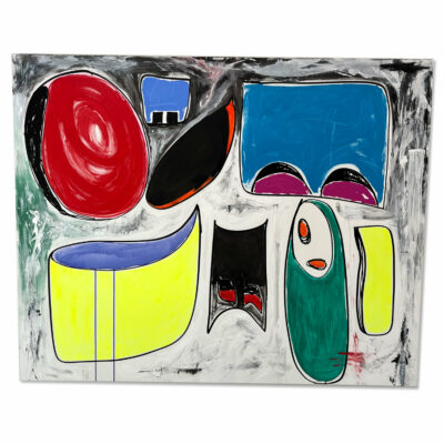 Miro inspired Large scale multi-color abstract painting by William Haffner