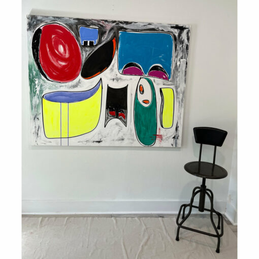 Large scale multi-color abstract painting by William Haffner