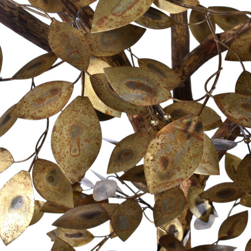 brass leaves on Curtis Jere style tree